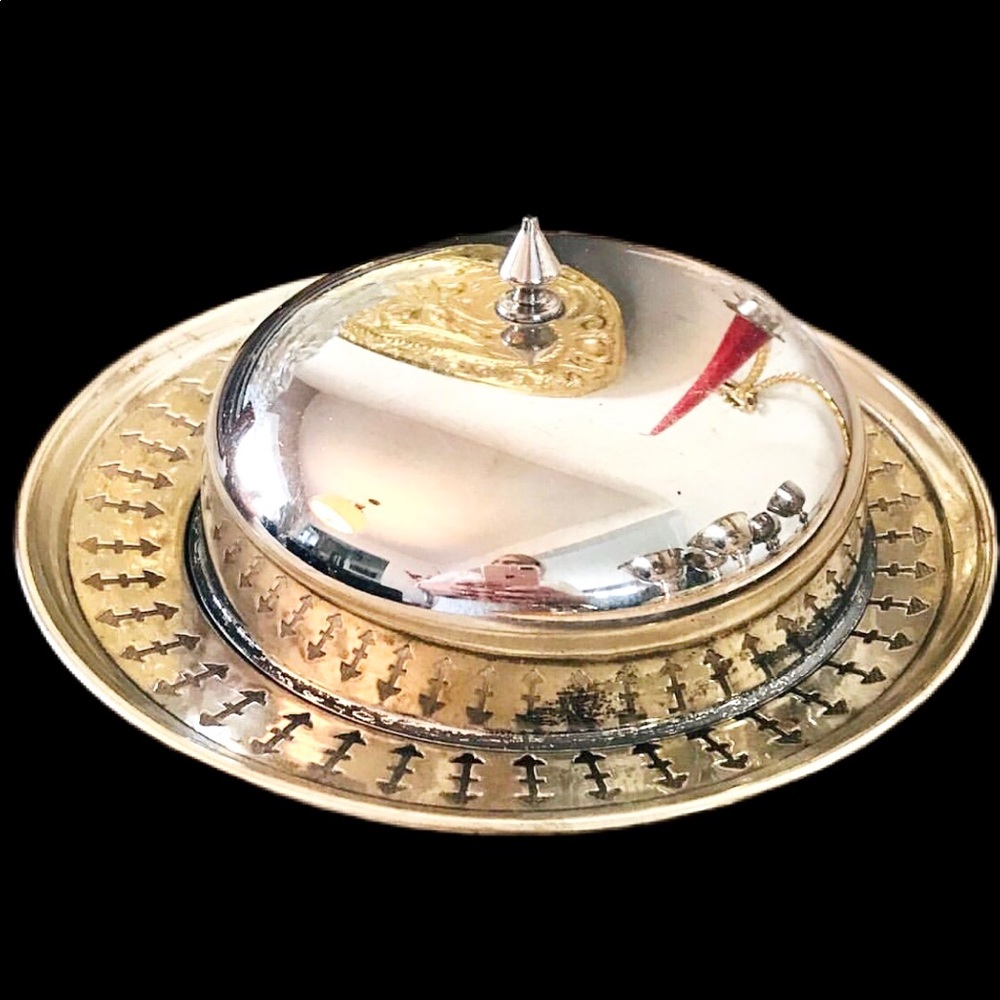 Vintage silver butter or cheese serving dish 🧀